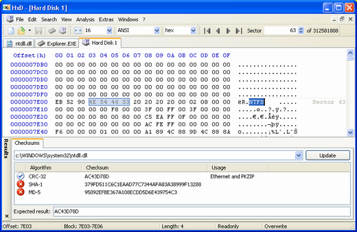 Portable HxD 1.7.7 : A Free Hex Editor and Disk Editor