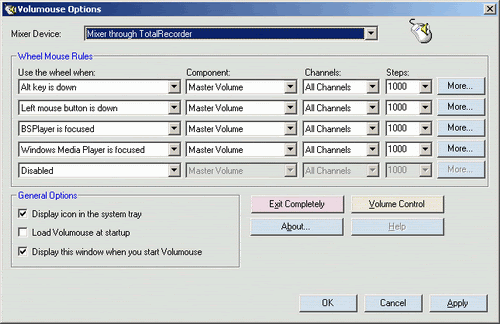 Vista Master Volume Control