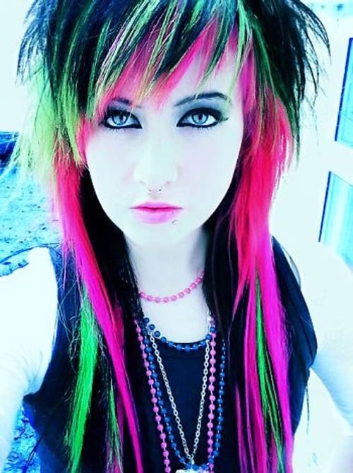 emo hairstyles pictures. long blonde emo hairstyles.