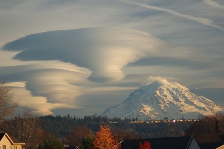 Mountain and clouds