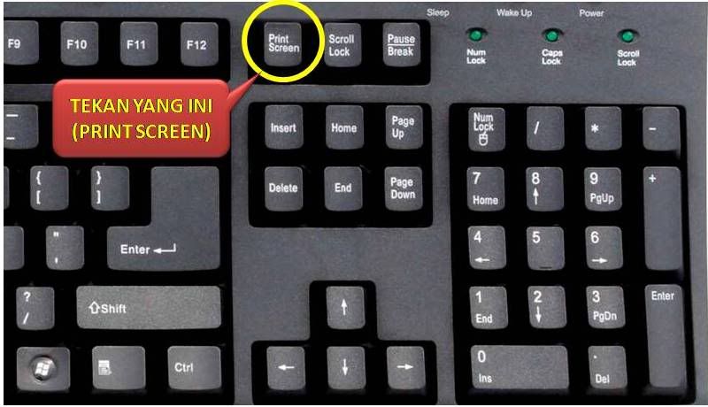 Keyboard Cara Mengcopy tampilan layar komputer