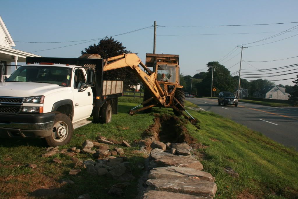 Digging the rest of the trench