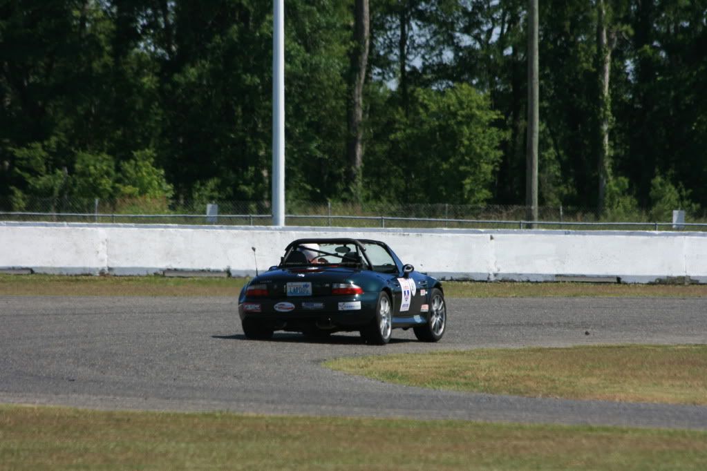 Heading onto the front straight at No Problem Raceway