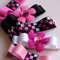 Black and Pink NON SLIP Hair Clips