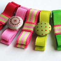Pink and Lime NON SLIP Hair Clips
