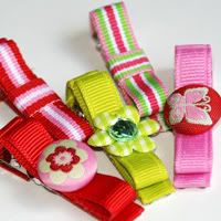Pink Green and Red NON SLIP Hair Clips