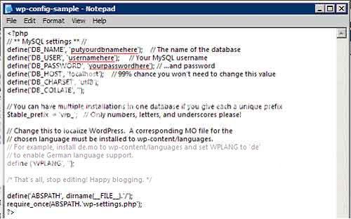 Edit WP Config.php wp 4 Seri 2 Bagaimana Cara Install Website & Weblog (Instalasi WP)