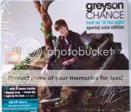 GREYSON CHANCE   HOLD ON TIL THE NIGHT SPECIAL MALAYSIA EDITION CD 