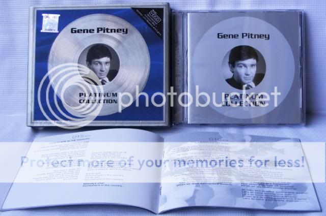 GENE PITNEY Platinum Collection CD Bio Lyric Booklet  
