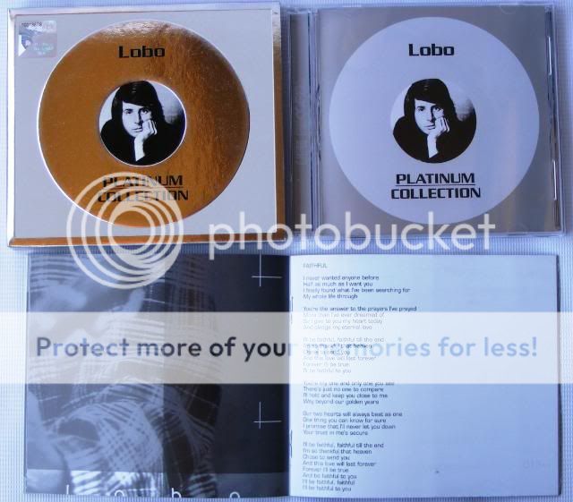 LOBO Platinum Collection Greatest Hit CD Bio Lyric Book  