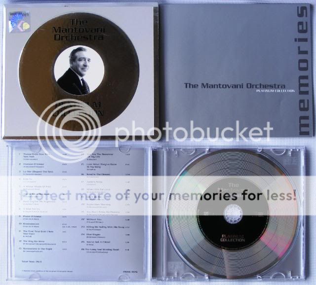 MANTOVANI ORCHESTRA Platinum Collection CD Bio Booklet  