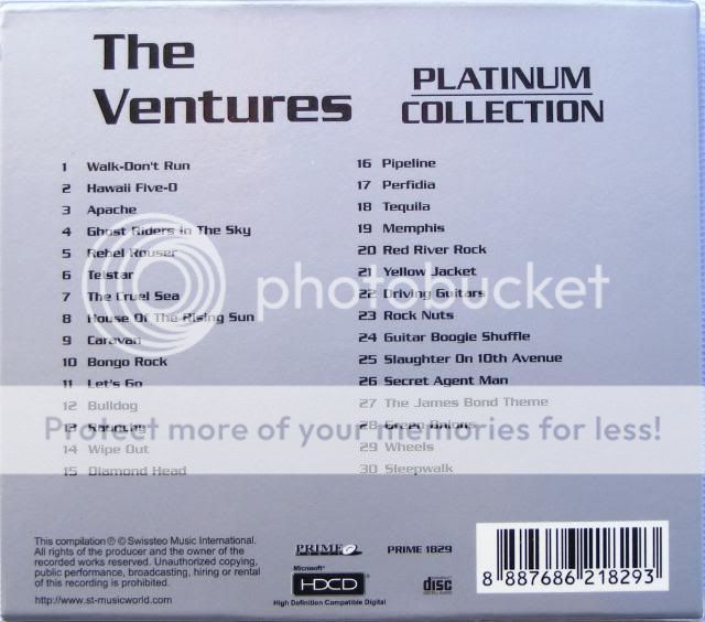 The Ventures Platinum Collection CD Bio Book Surf Music